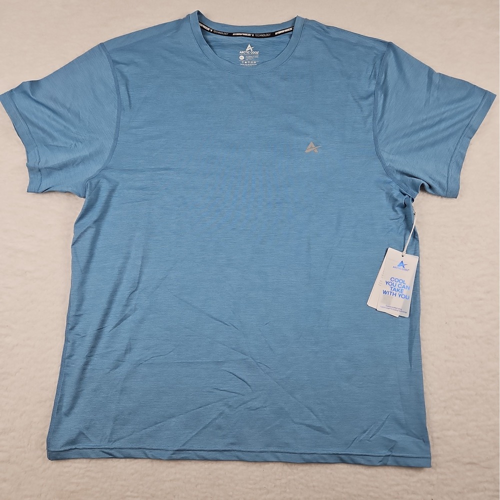 NWT ARCTIC COOL T-Shirt Mens XL Teal HydroFreeze X Cooling Athletic Short Sleeve
